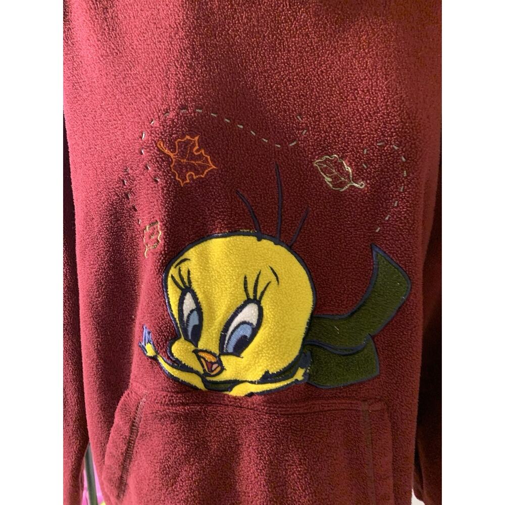 Y2K 2000s Looney Tunes Tweety Bird Hoodie Size Large - Picture 3 of 4